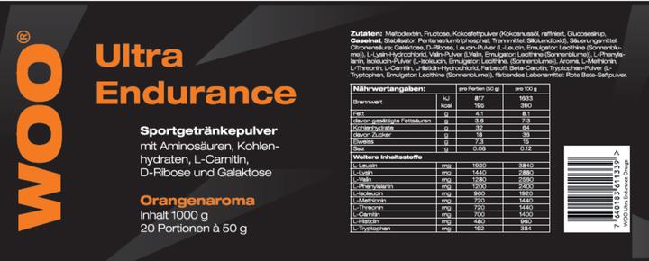 Image du produit Woo Fast Endurance 10X portions à 60g (Orange, 1 x)