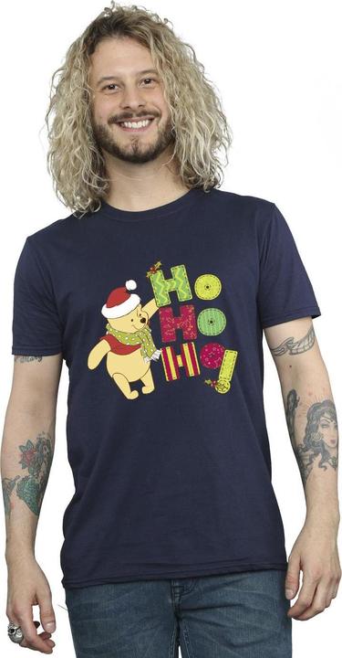 Actual product image Disney Mens Winnie The Pooh Ho Ho Ho Scarf T-Shirt (3XL)
