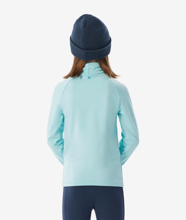 Actual product image Wedze Ski underwear functional shirt children high collar - BL 500 turquoise (3, 4)