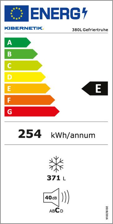 Energie-Label Kibernetik Gt380l (Freistehend, 371 l)