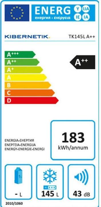 Label énergétique Kibernetik Tk146l (Autonome, 155 l)