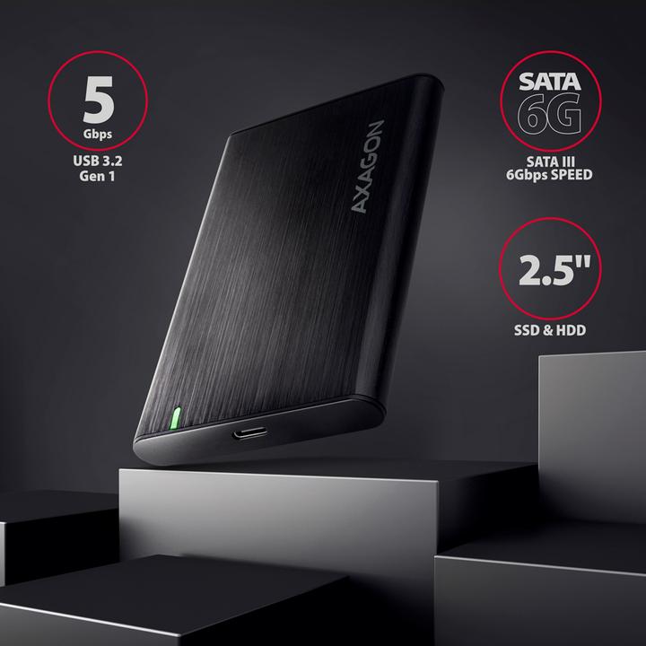 Produktbild Axagon EE25-A6C USB-C 3.2 - SATA 6G 2.5" externes Festplattengehäuse (2.5")