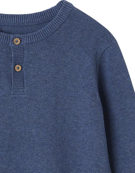 Image du produit Vertbaudet Jungen Pullover mit Rundhals und Knopfleiste Oeko-Tex (92)