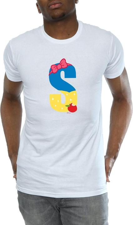 Actual product image Disney Mens Alphabet S Is For Snow White T-Shirt (L)