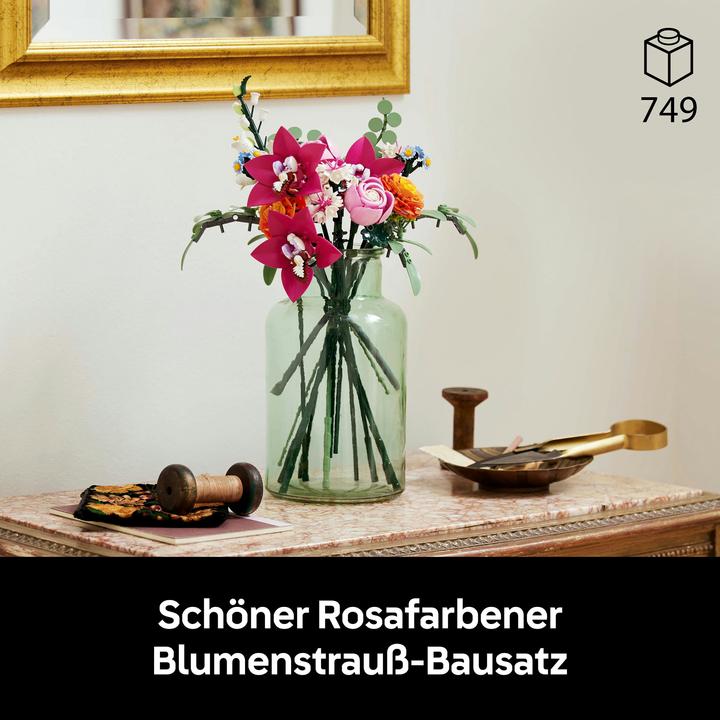 Produktbild LEGO Schöner Rosafarbener Blumenstrauss (10342, LEGO Botanical, LEGO Icons)