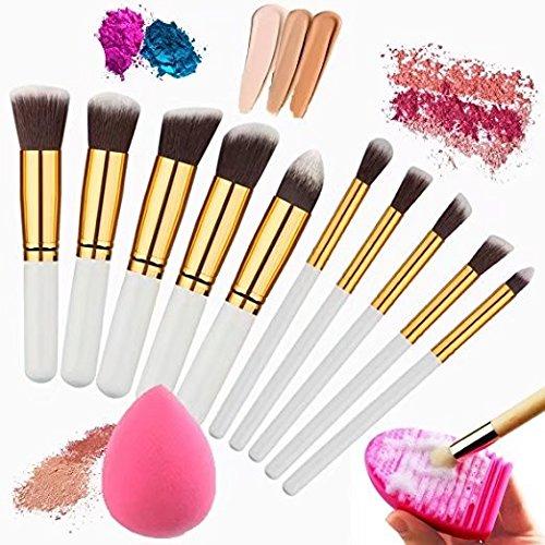 Produktbild JTI Make-up-Pinsel-Set 10-teilig - Weiss und Gold (Set)