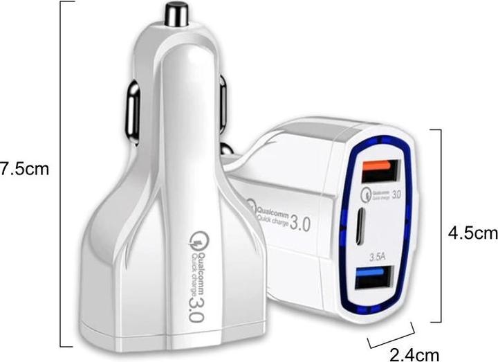 Immagine prodotto Hermex Caricatore USB per auto Adattatore USB per auto Caricatore USB per auto Adattatore USB per auto