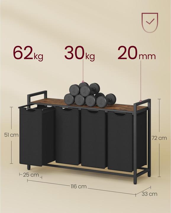 Actual product image Vasagle Laundry (160 l)