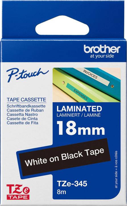 Actual product image Brother Tze-345 (1.80 cm, Black)