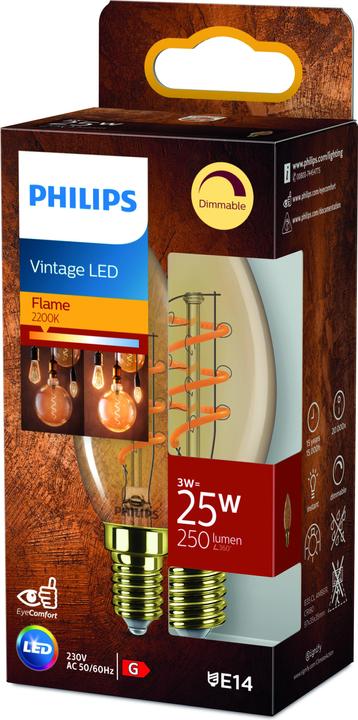 Actual product image Philips Amber (E14, 3 W, 250 lm, 1 x, E)