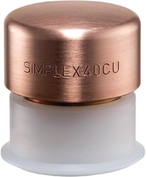 Halder Soft faced hammer head SIMPLEX head-Ø 40 mm copper with plastic sleeve hard
