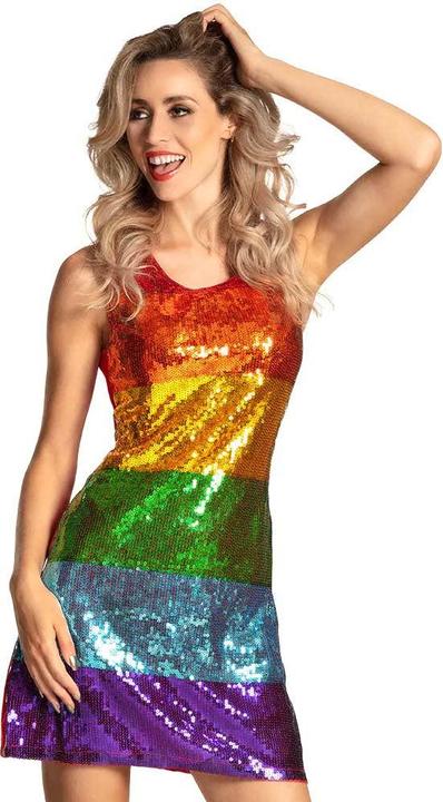 Actual product image Boland Disco Women's Dress Dazzle Rainbow (L)