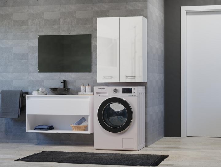 Actual product image Topeshop Cabinet above the washing machine POLA MINI DD 64x30xH90 white glossy