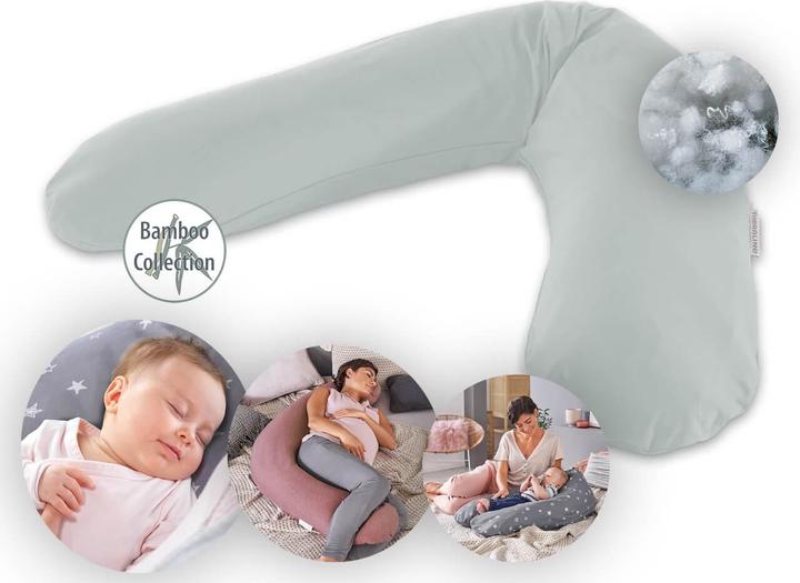 Actual product image Theraline Nursing pillow "The Original" with polyester hollow fibre filling incl. cover 190 cm (190 cm)