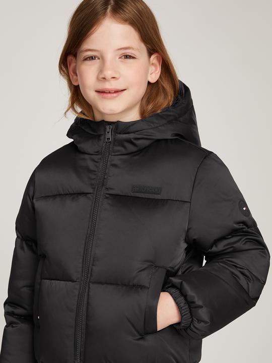 Produktbild Tommy Hilfiger Kids New York Satijnen Puffer Jas - Zwart - Girls - 8 jaar (8)