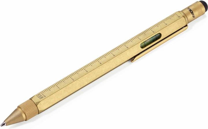 Actual product image Troika Ballpoint pen Construction Pen 1 mm, gold (Brass, 1 x)