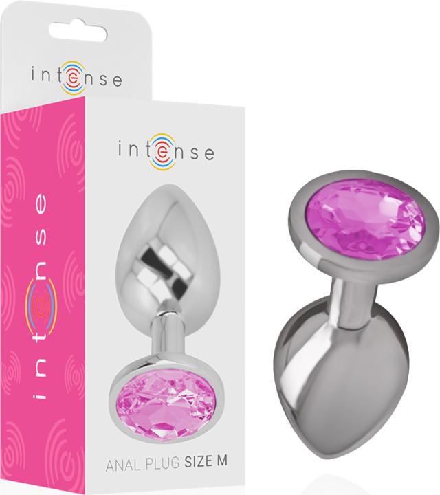 Actual product image Intense Anal Plug Metal Pink Size M
