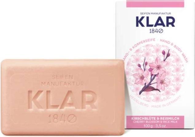 Actual product image Klar Cherry Blossom & Rice Milk Soap 100 g (Hard soap)