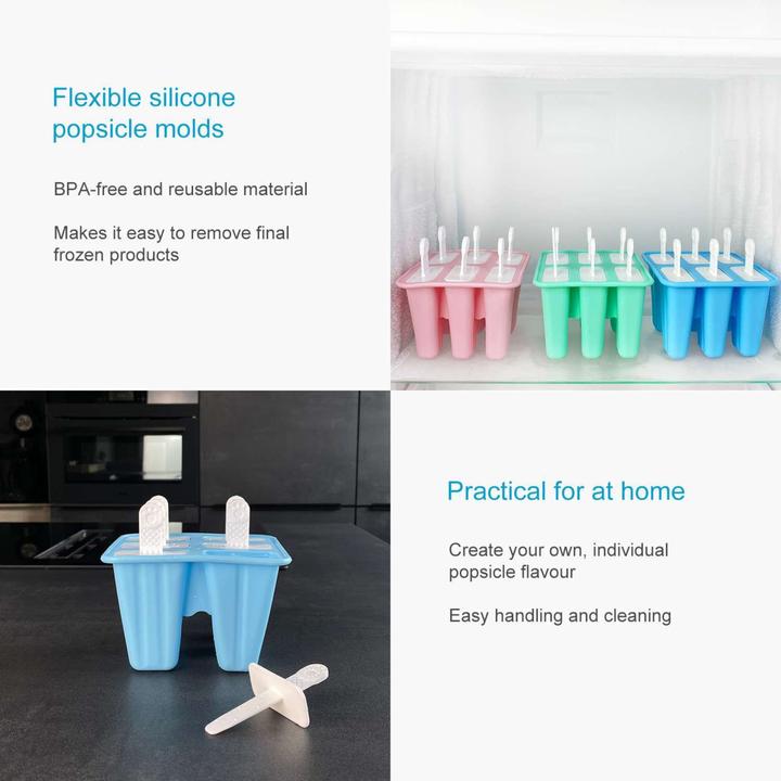 Immagine prodotto Intirilife Stampo per ghiaccio in silicone con 6 cavità