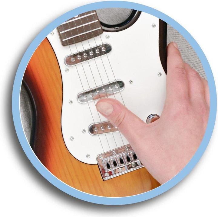 Actual product image Bontempi Electric guitar with guitar strap and microphone (Multilingual)