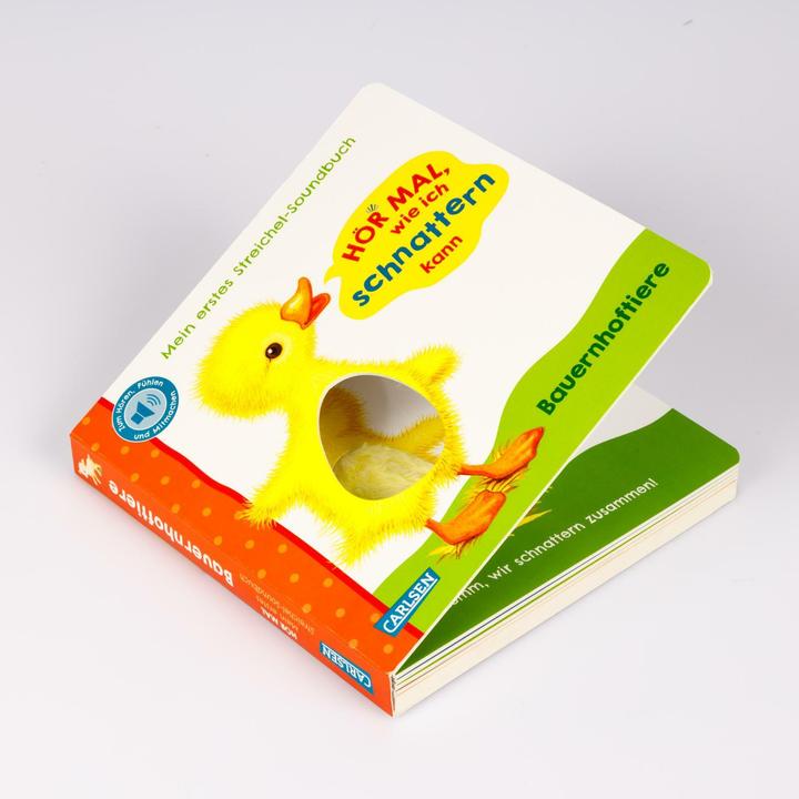 Immagine prodotto Hör mal, wie ich schnattern kann (Mein erstes Streichel-Soundbuch 1) (Tedesco)