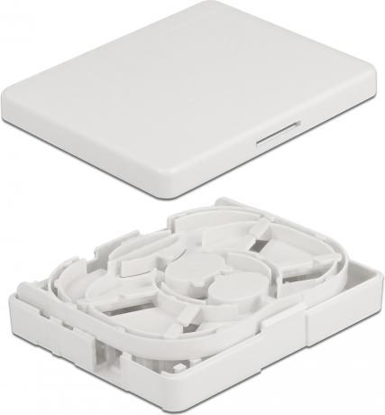 Actual product image Delock FO wall mount junction box for 2 x SC Simplex or LC Duplex white (Splice box)