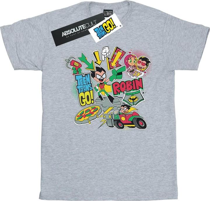 Immagine prodotto Teen Titans Go Robin Montage Maglietta Ragazze (128)