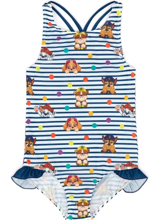 Paw Patrol Filles Striped One Piece Swimsuit