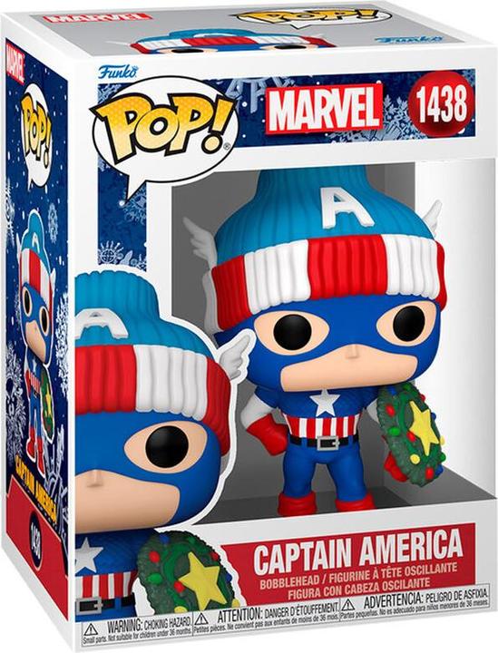 Produktbild Funko Marvel POP! Vinyl Figur Holiday Capt. America 9 cm