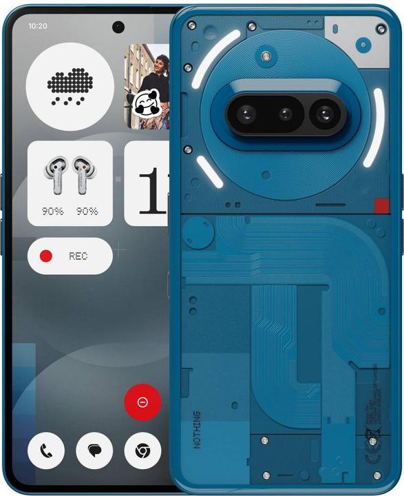 Immagine prodotto Nothing Phone (3a) (256 GB, Blu, 6.77", Doppia SIM, 50 Mpx, 5G)