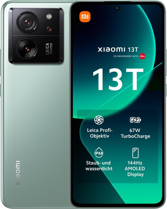 Produktbild Xiaomi 13T (256 GB, meadow green, 6.67", Dual SIM, 50 Mpx, 5G)