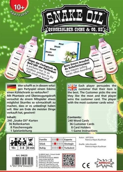 Actual product image Amigo snake oil (German, French, Italian)