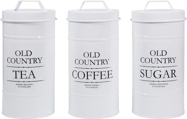 Actual product image neuetischkultur Storage Tins Set of 3 Country House White (1.50 l)