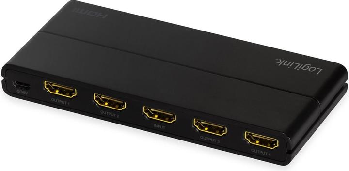 Produktbild LogiLink HD0037 HDMI Splitter 1x4-Port, 4K/60 Hz, HDCP, HDR, CEC, downscaler