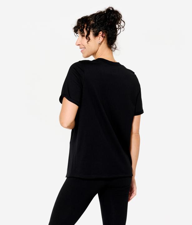 Produktbild Domyos Women's Yoga Maternity T-Shirt - Black (XXL)