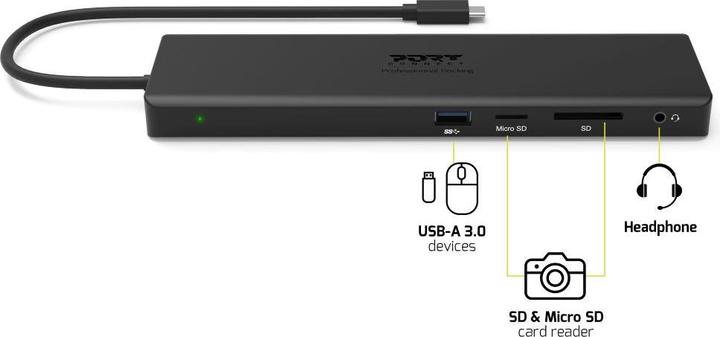 Produktbild Port Designs Stacja dokująca 901906-W (USB-C, 12 Ports)