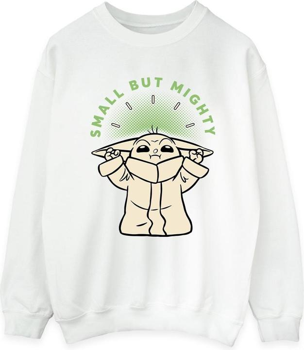 Actual product image Star Wars Womens/Ladies The Mandalorian Small But Mighty Grogu Sweatshirt (XXL)