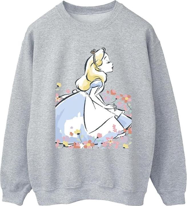 Disney Alice im Wunderland Skizze Blumen Sweatshirt