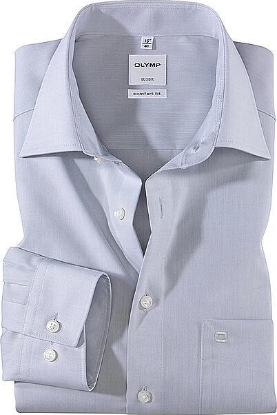 Produktbild Olymp Hemd Luxor grau/ New Kent 1/1 arm Chambray Gr.45 (45)