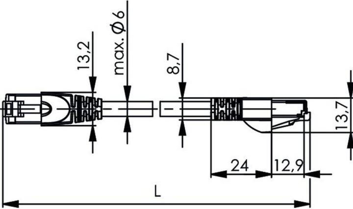 Image du produit Telegärtner MP8 FS 600 (S/FTP, CAT6a, 2 m)