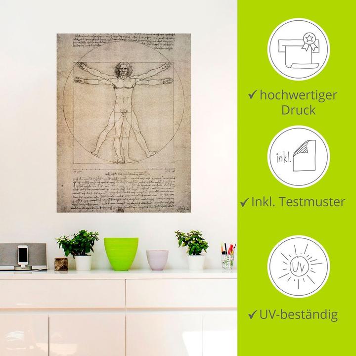 Produktbild Artland Proportionszeichnung, nach Vitruv. 1490 T6SM (60 x 80 cm)