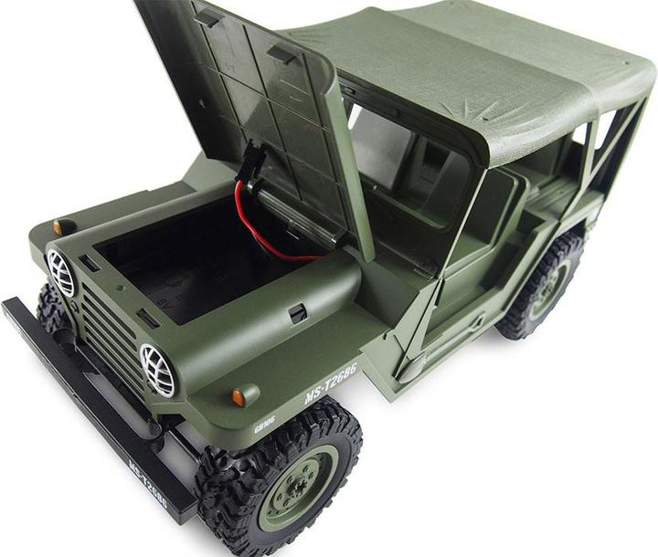 Immagine prodotto Amewi RC AMX U.S. Military Off-Road Vehicle RTR 4WD 1:14 verde militare (RTR pronto all'uso)