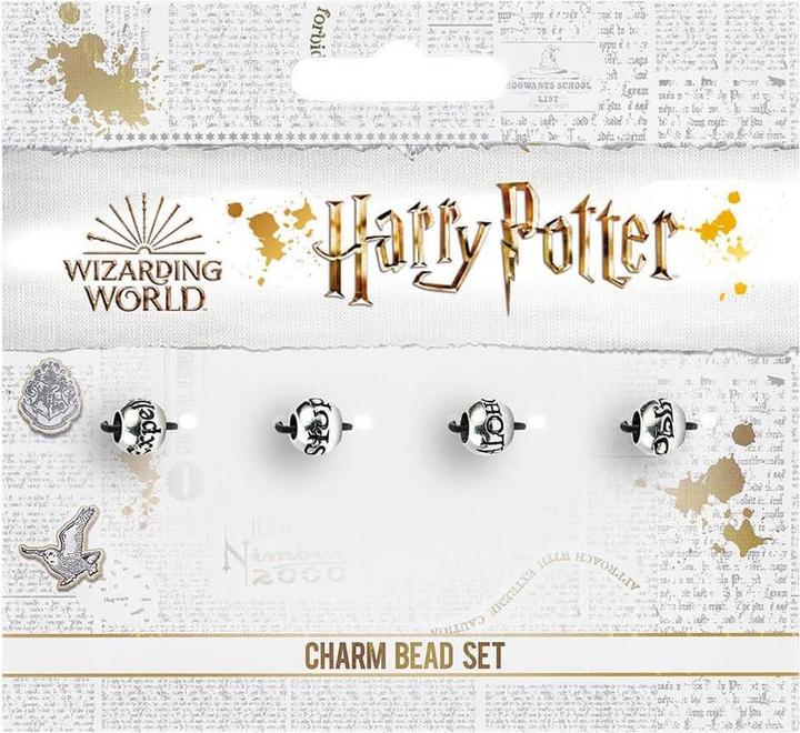 Actual product image Charm beads magic words (4Pack) (100% metal)
