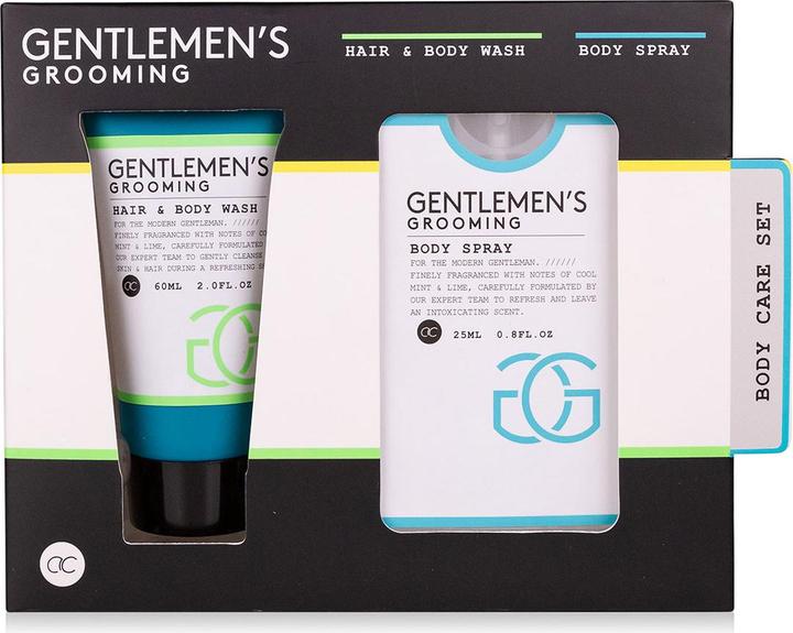 Accentra Badeset GENTLEMEN'S GROOMING in Geschenkbox, inkl. 60ml Hair- & Bodywash, 25ml Körperspray, Duft: Co (Haarpflege set)