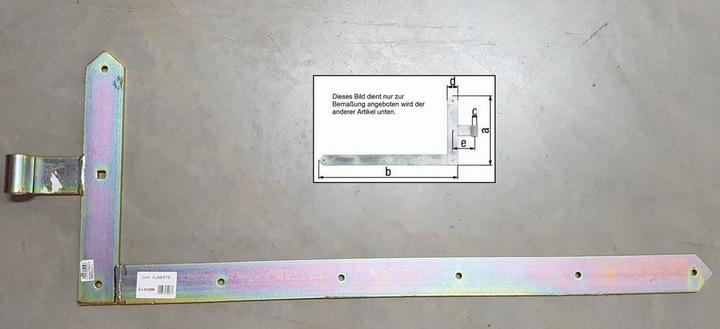 Productafbeelding GAH Hoekscharnier voor garagedeuren 400x1000xx60x120xxxxmm gegalvaniseerd staal 8 mm