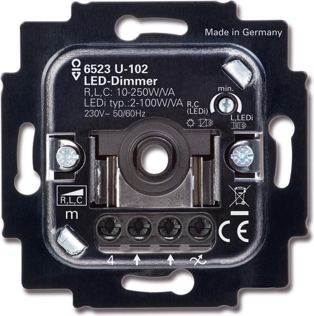 Immagine prodotto Busch-Jaeger Busch-Dimmer inserisce UP 6523 U-102 LED dimmer universale rotativo 2-100 Watt