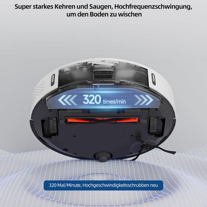 Produktbild Xiaomi Roidmi EVE MAX Saugroboter mit Wischfunktion Auto Absaugstation,5000Pa,75 Tage,250Min,App (Saugroboter)