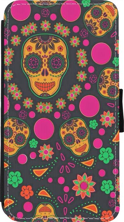 Image du produit PhoneLook Coque Wallet noir Halloween 22 colorful mexican skulls (Apple iPhone 11 Pro)