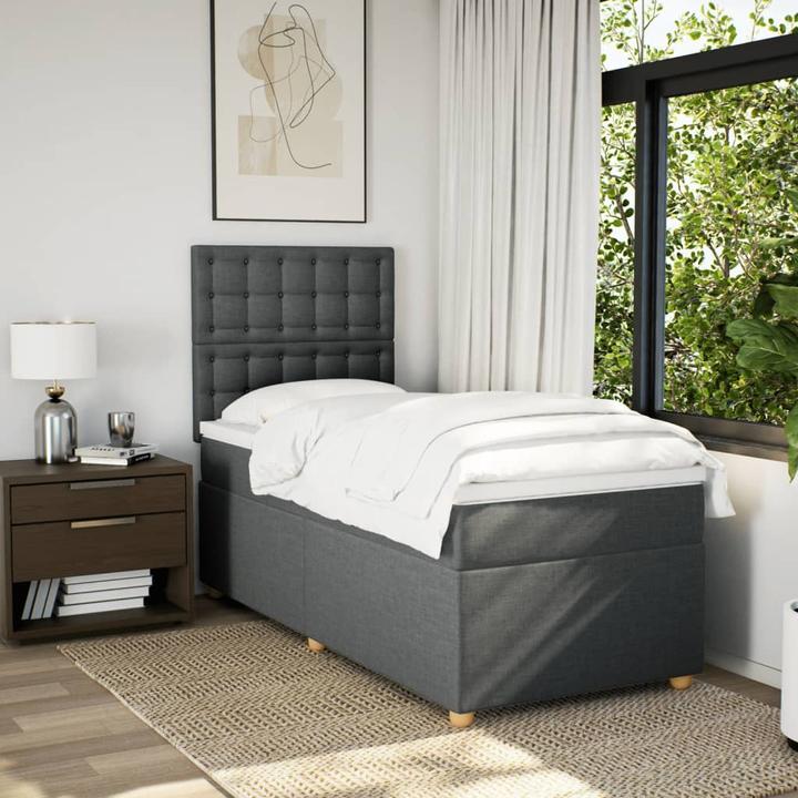 Immagine prodotto VidaXL Bo x letto a molle con materasso 90 x 190 cm in tessuto (90 x 190 cm, 90 x 190 cm)