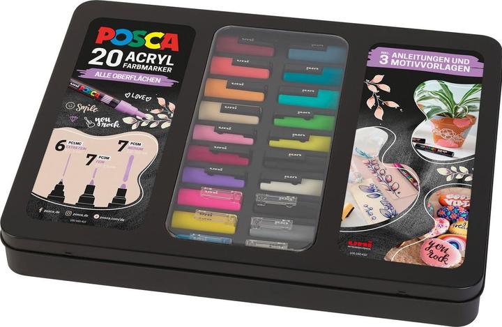 Produktbild Posca Marker PC-3M Rundspitze (Mehrfarbig, 20 x)